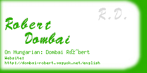 robert dombai business card